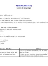 Giáo án Tiếng Anh Lớp 10 (Global review) - Review 4 Unit 9+10 - Năm học 2022-2023